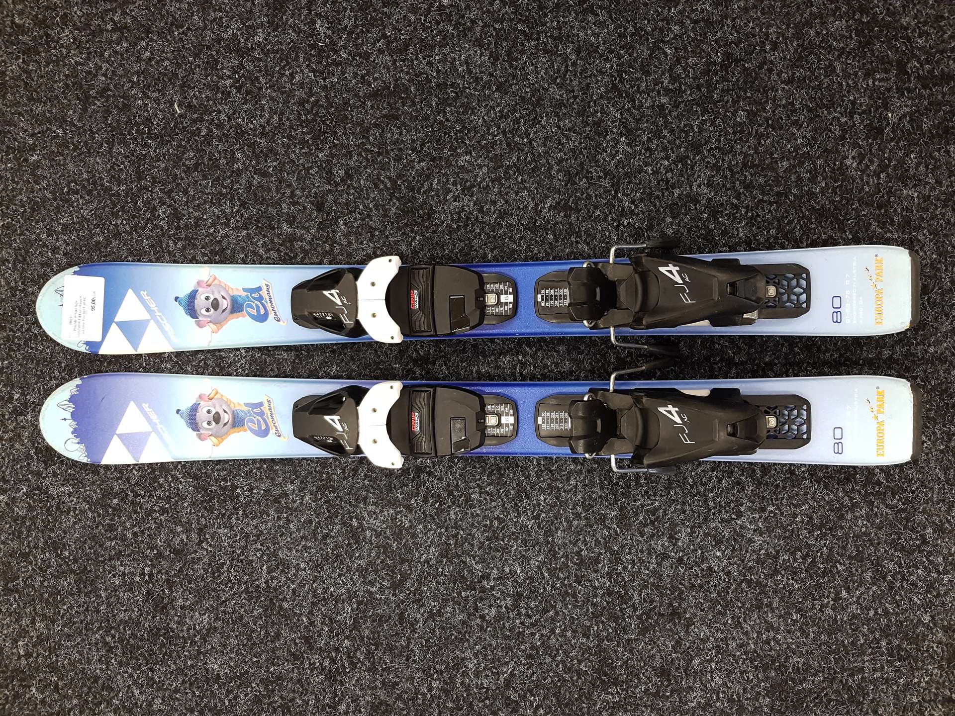 Gebrauchte Kinderski FISCHER Ed Euromaus + Fischer FJ4 AC Bindungen