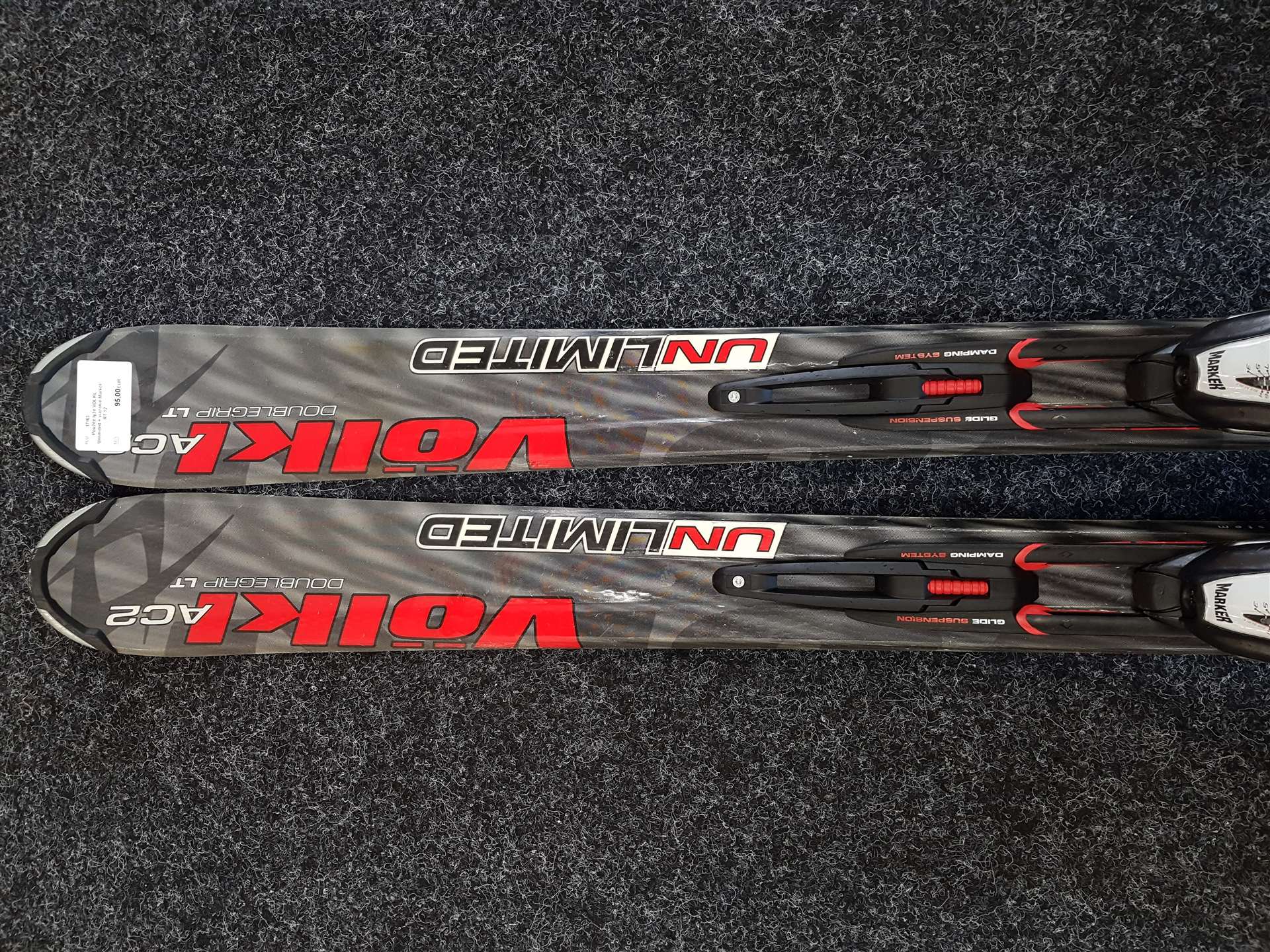 Použité lyže VOLKL Unlimited + viazanie Marker RT 12