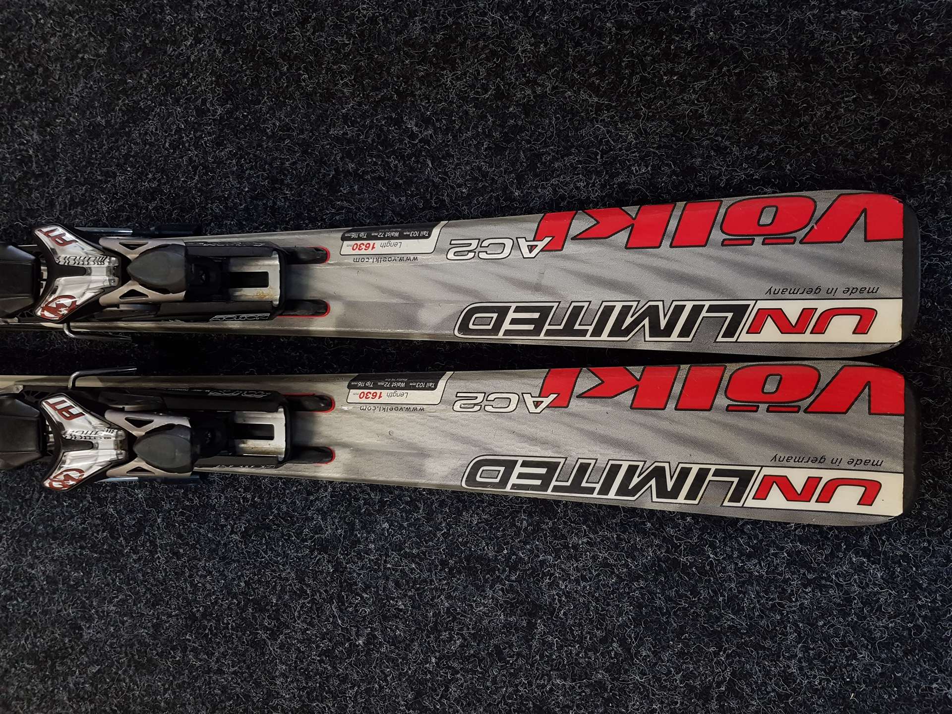 Použité lyže VOLKL Unlimited + viazanie Marker RT 12