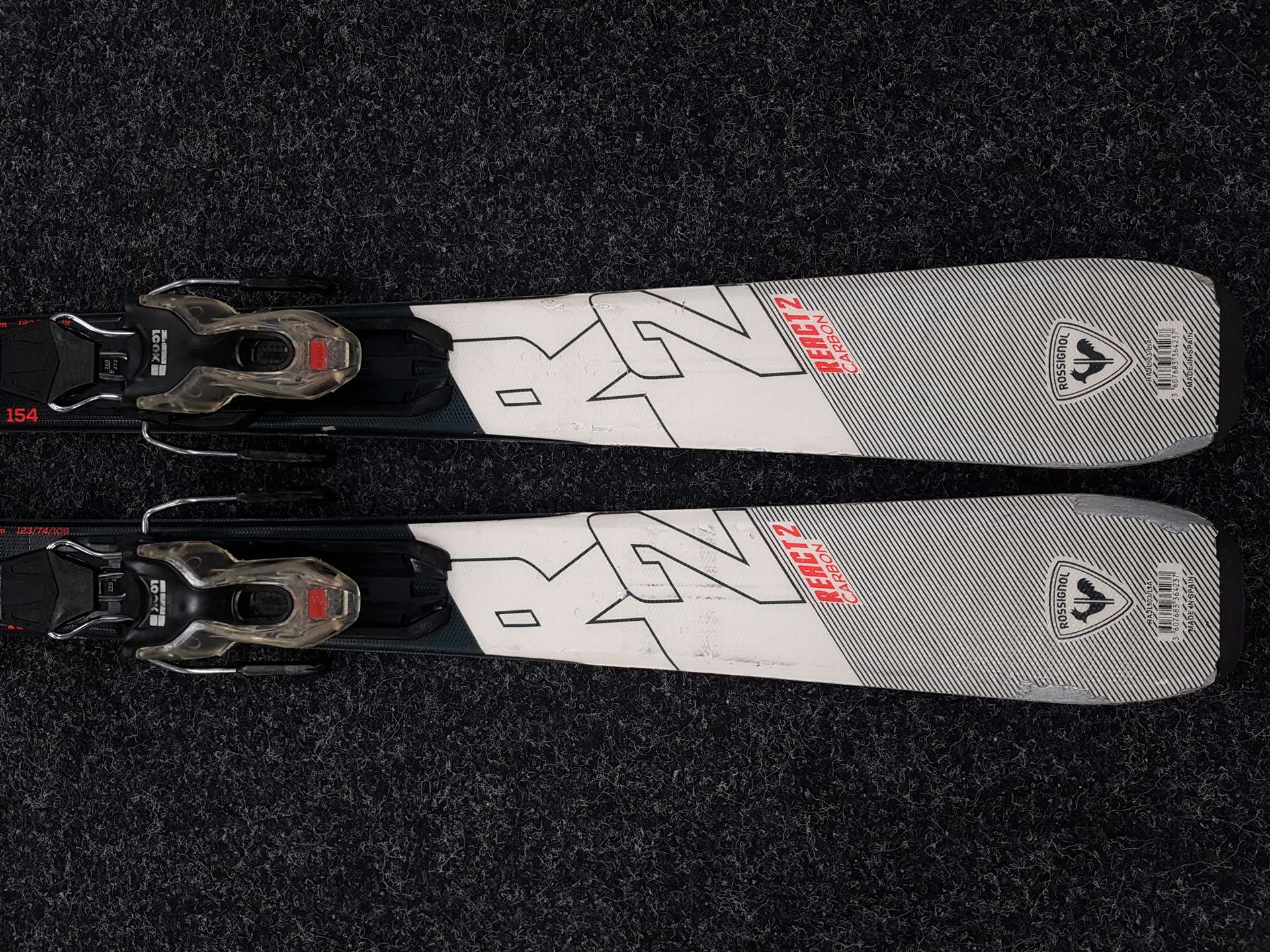 Sci usati ROSSIGNOL React 2 Carbon + attacchi Look Xpress 10
