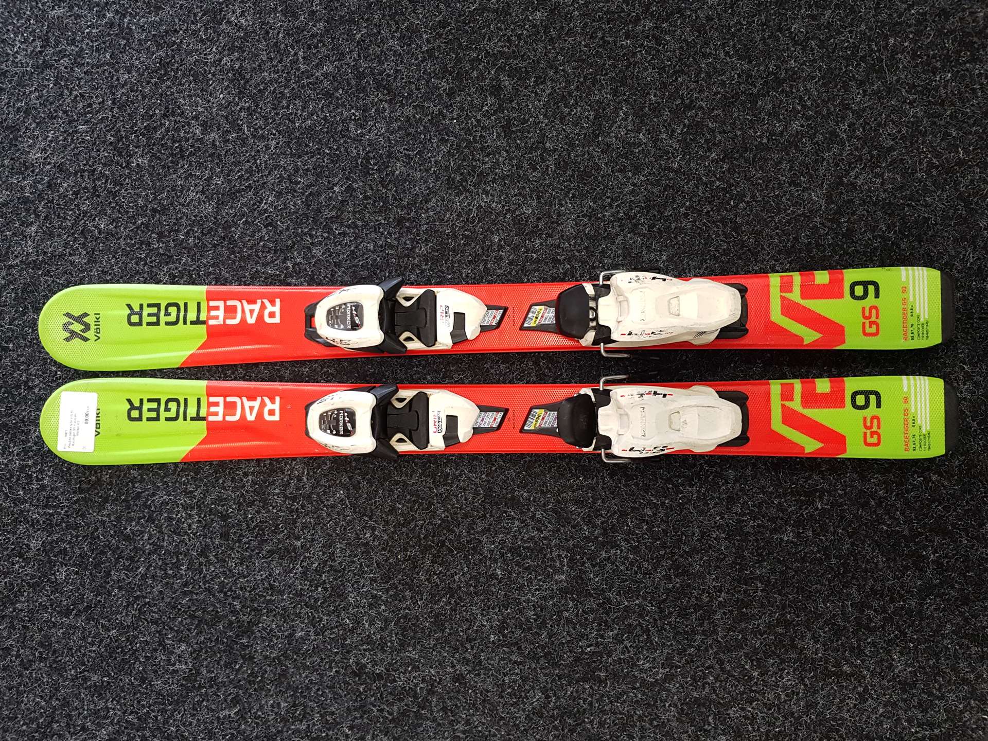 Używane narty dziecięce VOLKL Racetiger GS + wiązania Marker 4.5