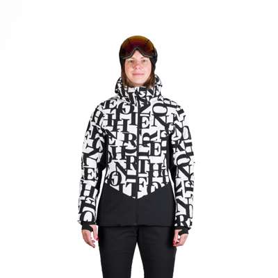 Chaqueta de esquí para mujer Northfinder LIZ BU-6260SNW 638 con estampado completo