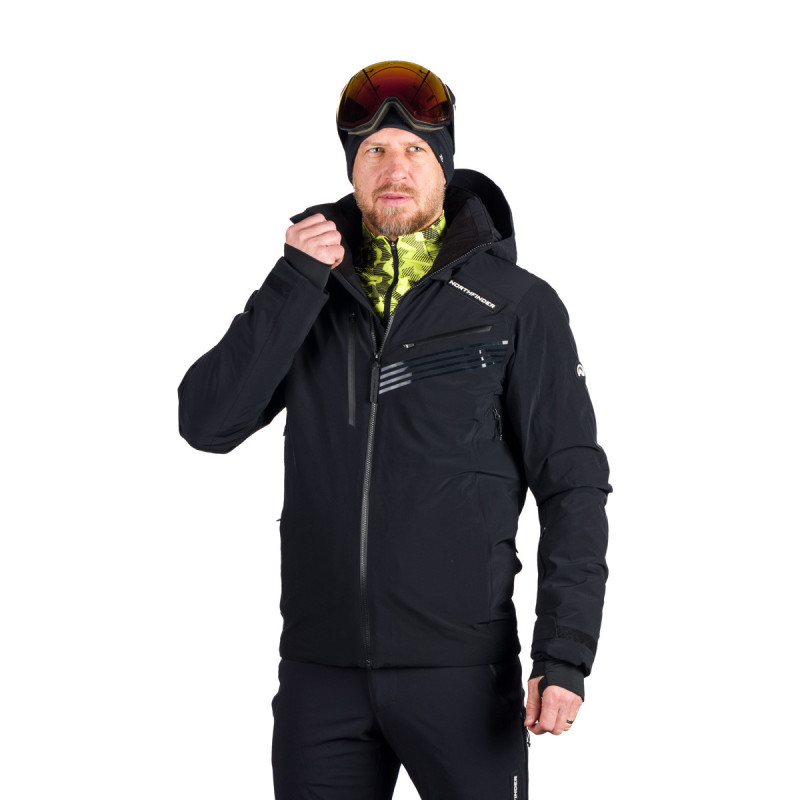 Pánska lyžiarska bunda Northfinder TOHNIS1 BU-37901SNW Dermizax Black