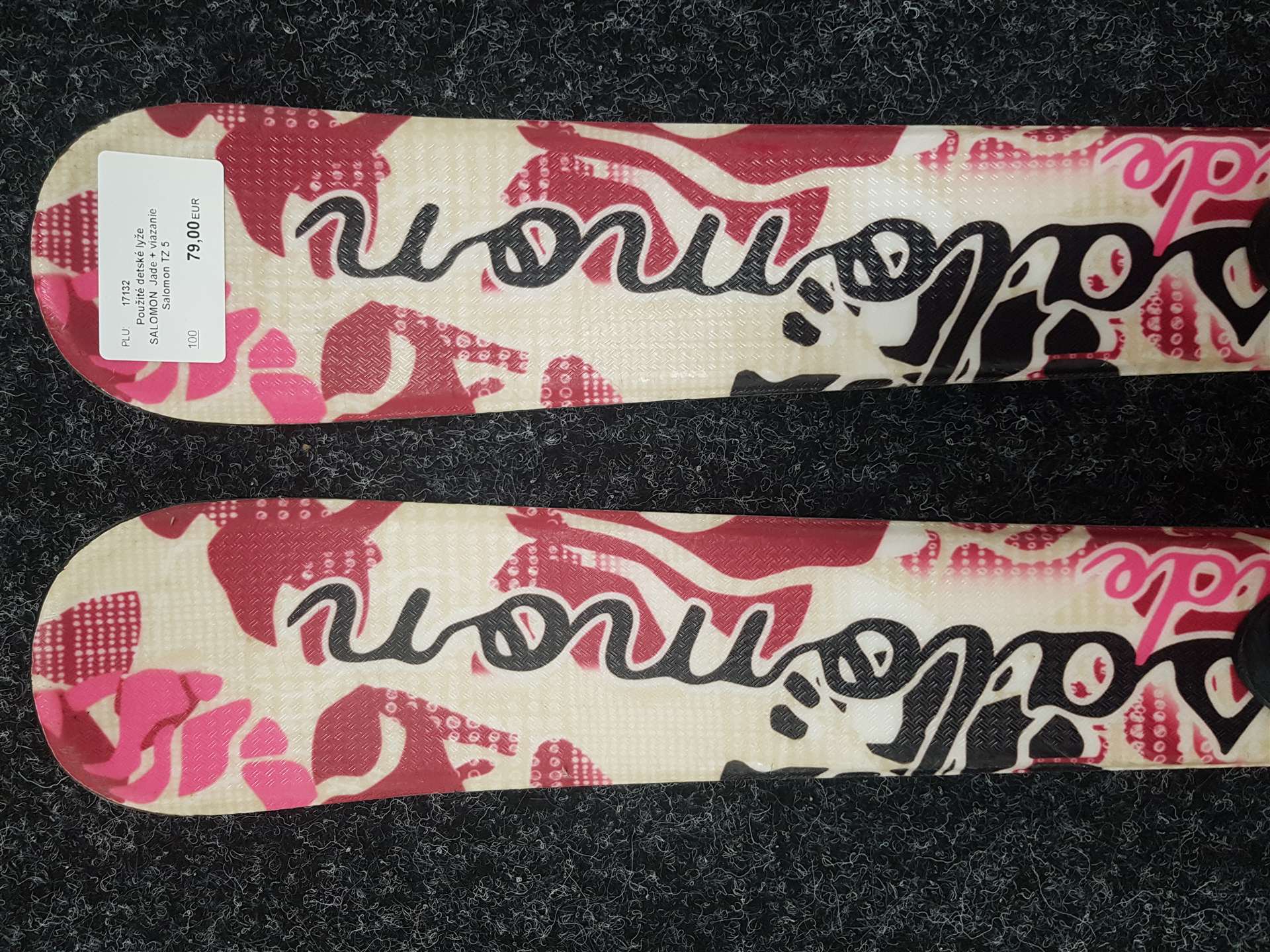 Použité detské lyže SALOMON  Jade + viazanie Salomon TZ 5