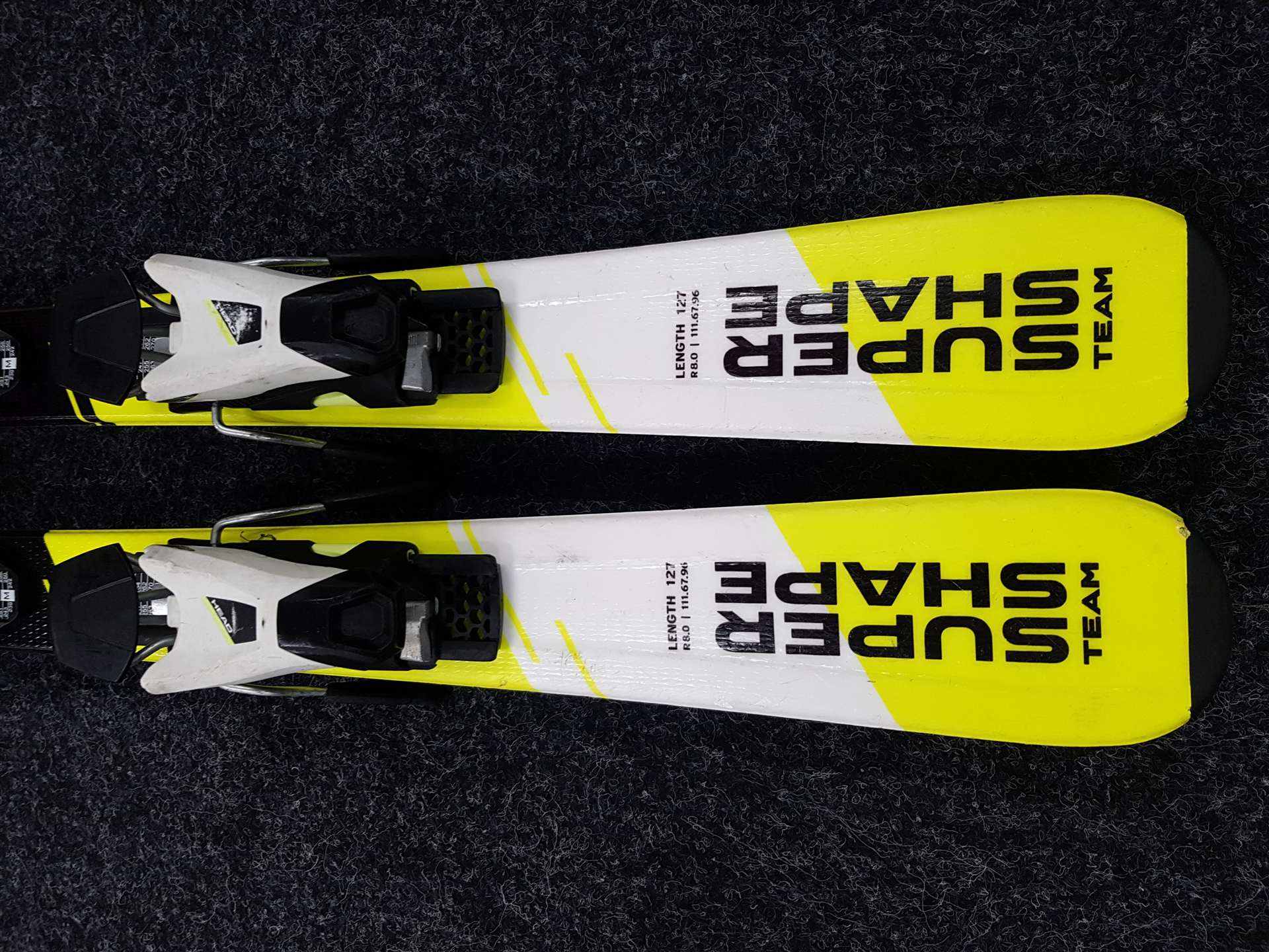 Gebrauchte HEAD Super Shape Kinderski + Head SLR 7.5 AC Bindungen