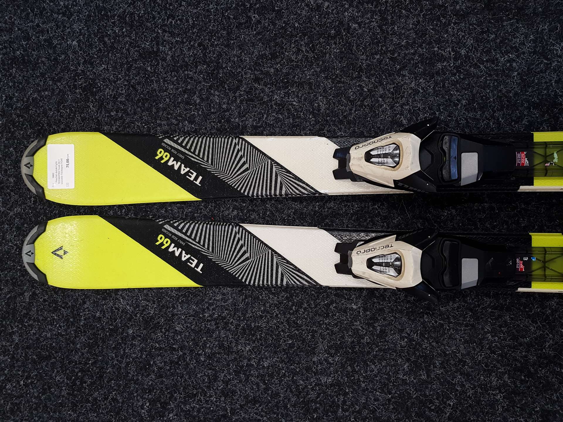 Rabljene otroške smuči TECNOPRO Team 66 + vezi Tecnopro TC45