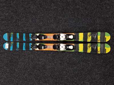 Gebrauchte Kinder-Freestyle-Ski FIREFLY Rocket + Salomon L7 Bindungen