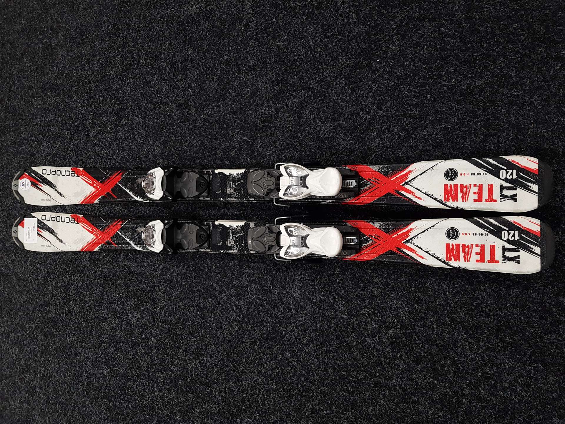 Sci da sci usati per bambini TECNOPRO Team + attacchi Marker 4.5