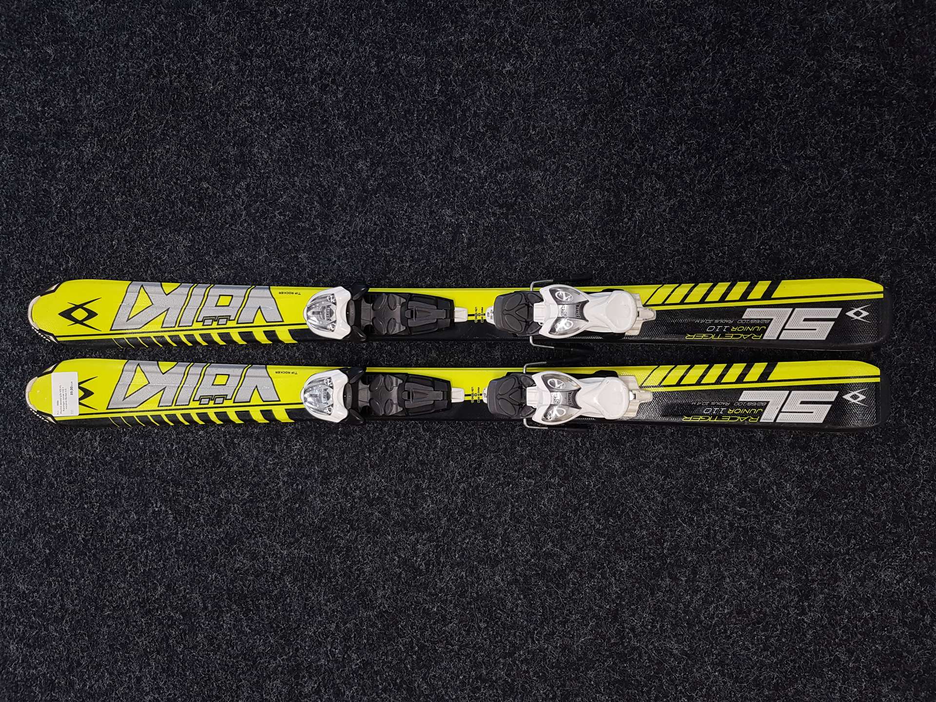 Sci da sci usati per bambini VOLKL Racetiger Junior 110 + attacchi Marker 4.5