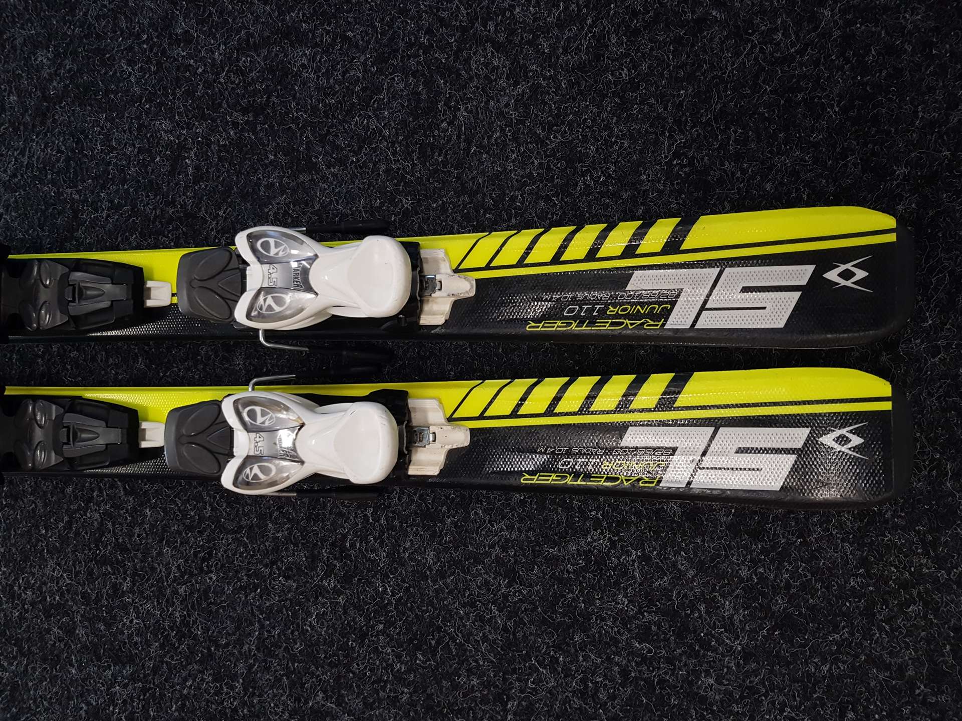 Sci da sci usati per bambini VOLKL Racetiger Junior 110 + attacchi Marker 4.5
