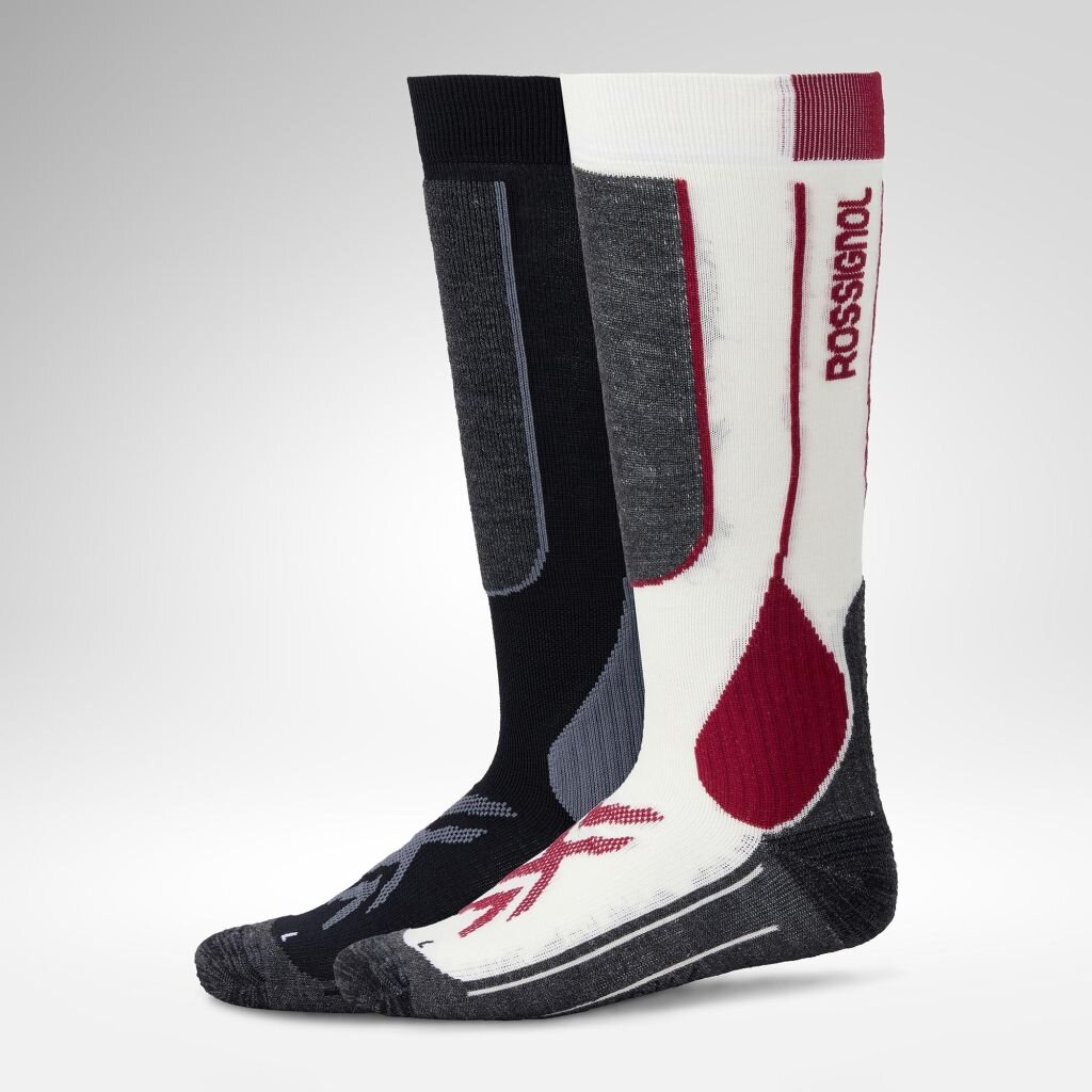 Rossignol ESSENTIAL 2er-Pack Skisocken – Weiß