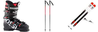Narty Rossignol Pursuit + buty narciarskie Rossignol + kijki Rossignol