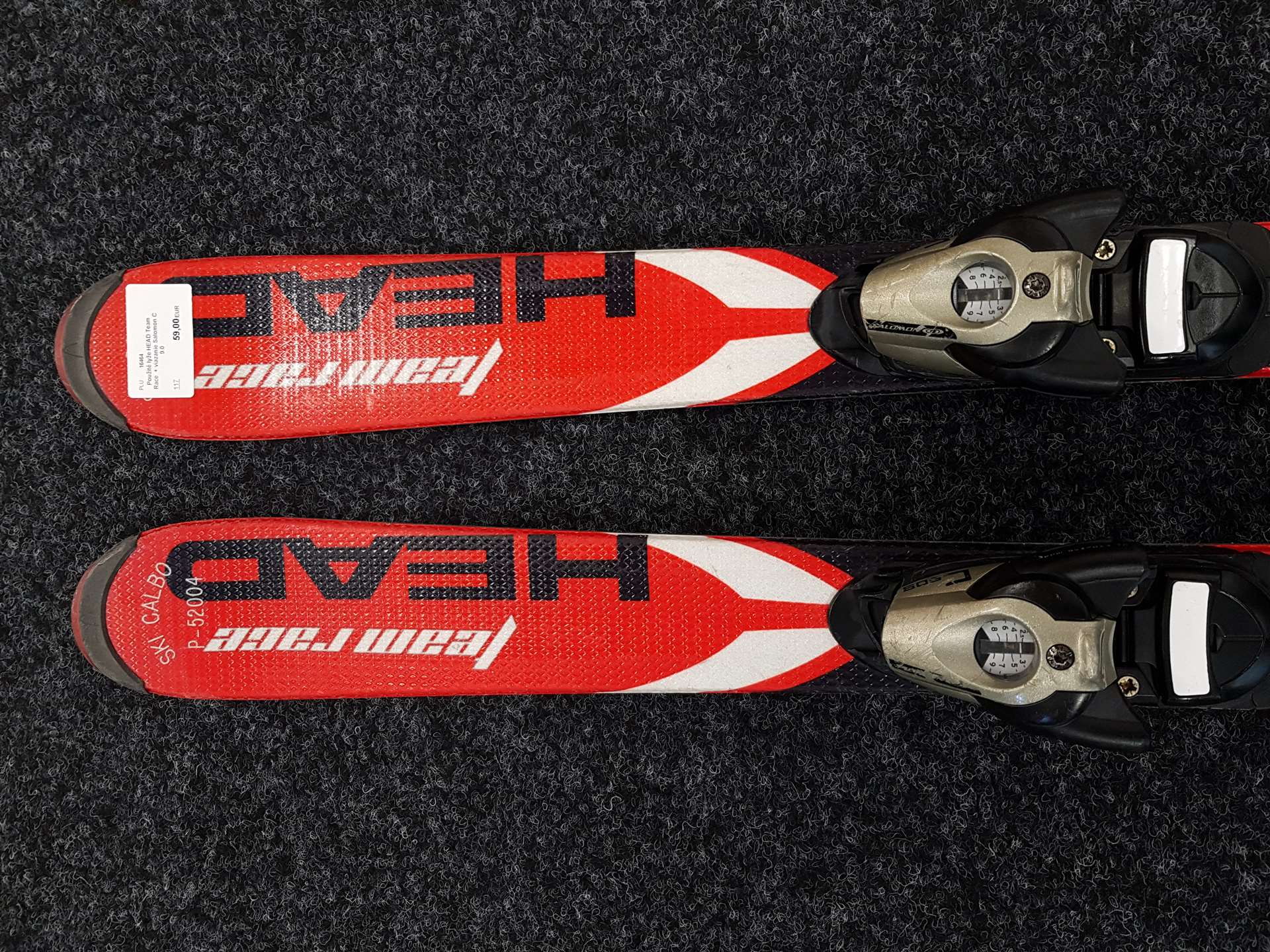 Gebrauchte HEAD Team Race Ski + Salomon C 9.0 Bindungen