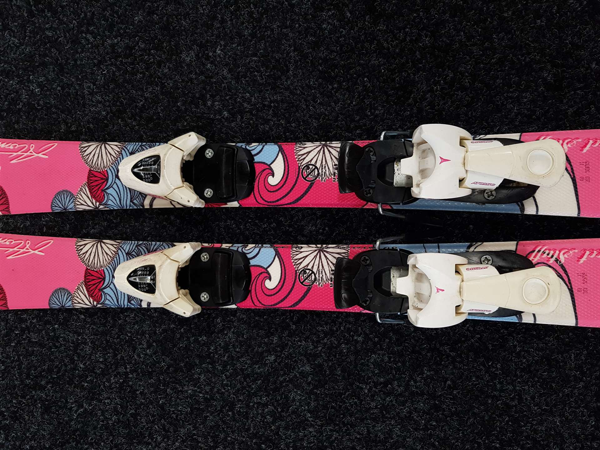 Gebrauchte Kinderski ATOMIC Sweet Stuff + Atomic Evox 0.45 Bindungen