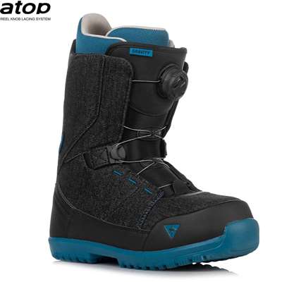 Bottes de snowboard Gravity Micro Atop en denim noir