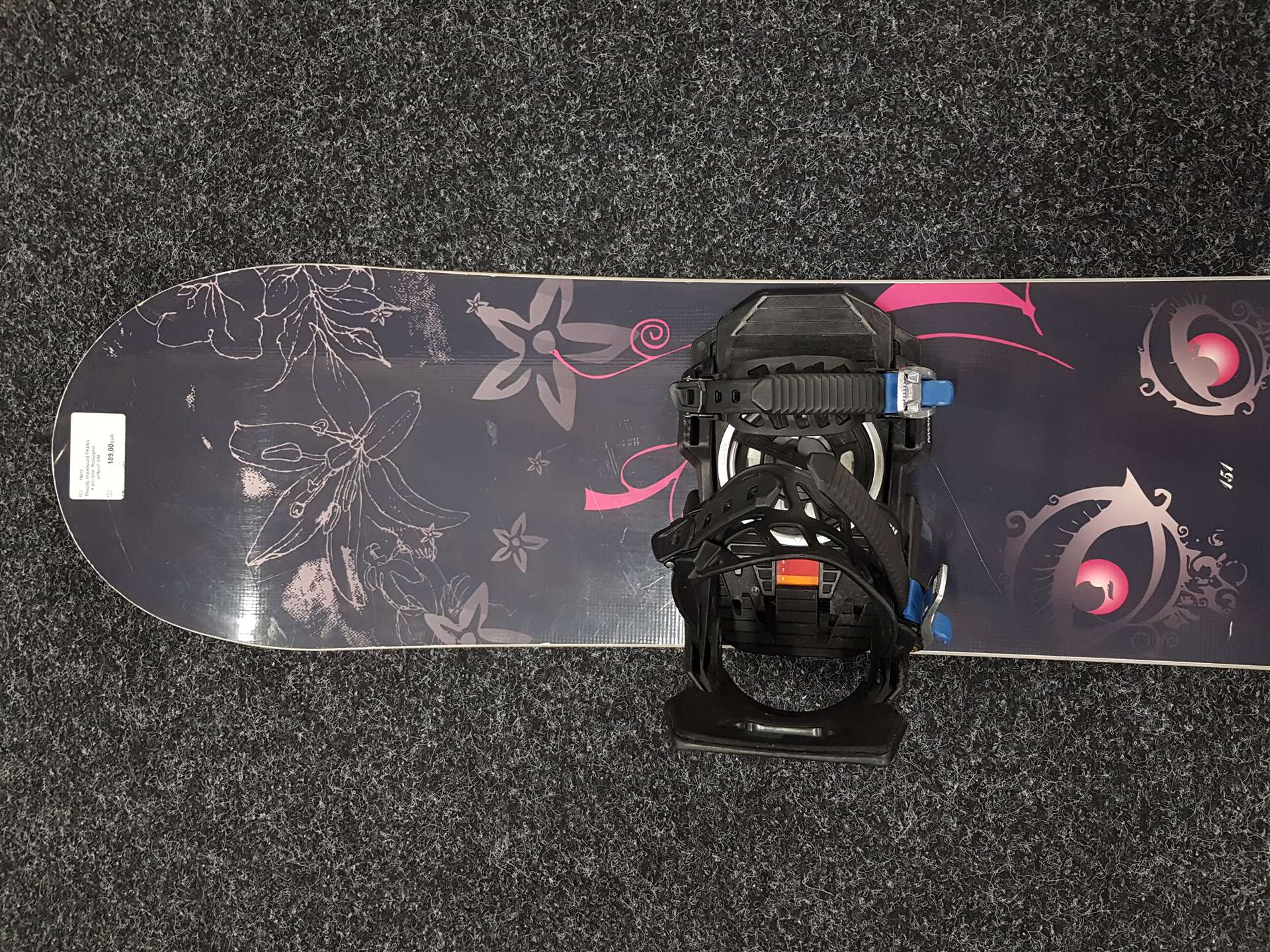 Použitý snowboard TRANS + vázání Rossignol velikost S/M
