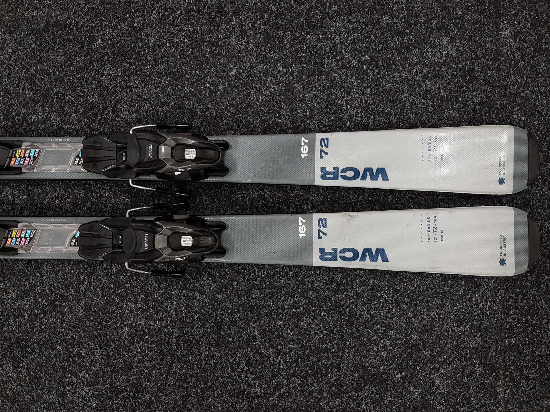 Použité lyže BLIZZARD WCR 72 + vázání Marker TLT 10