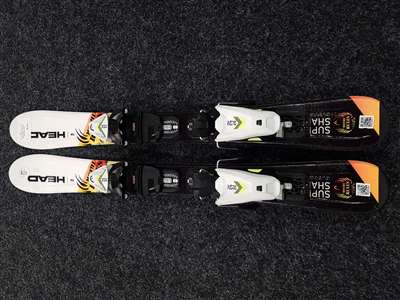 Esquís infantiles HEAD Super Shape usados + fijaciones Head SLR 4.5 AC