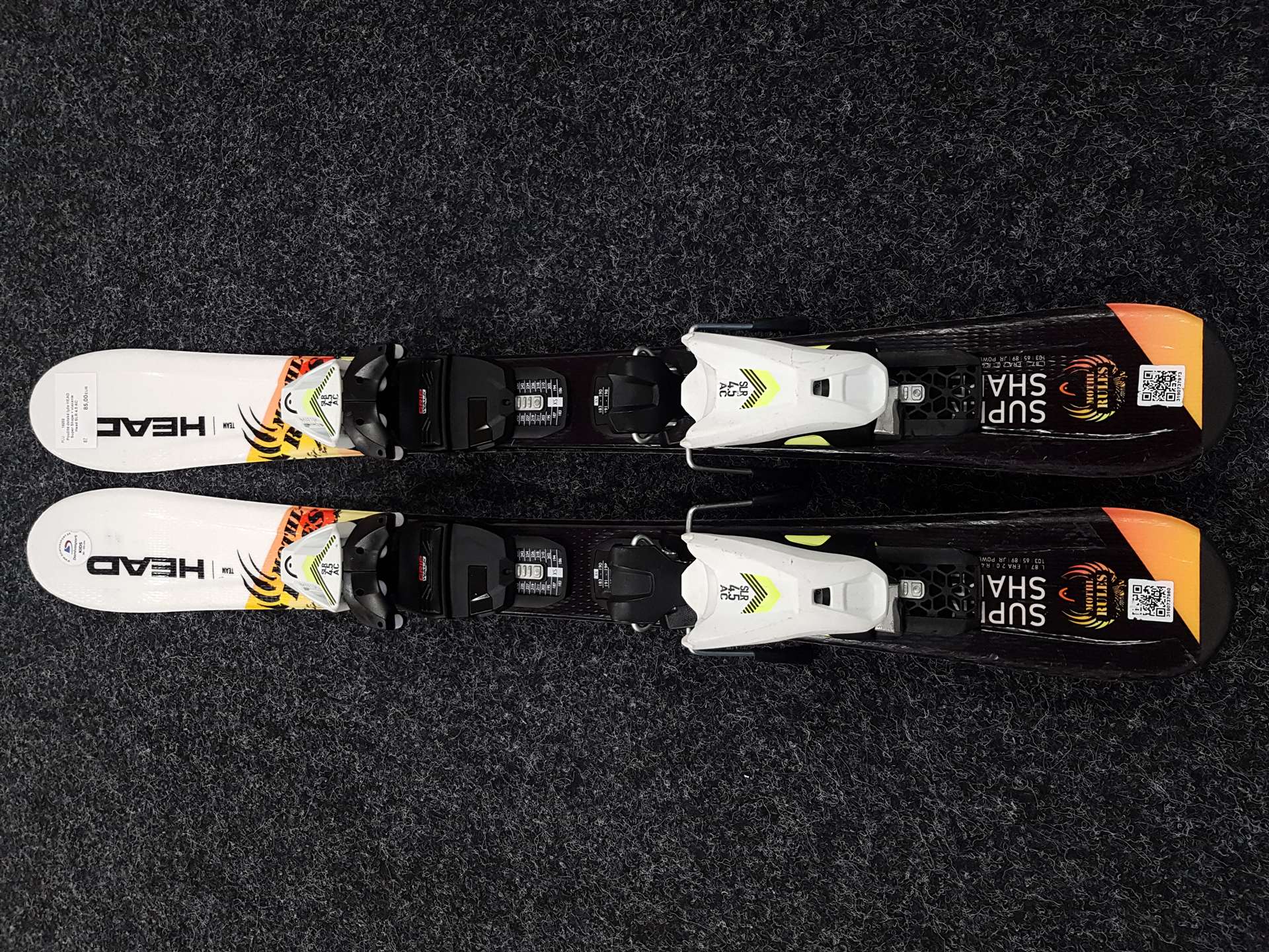 Gebrauchte HEAD Super Shape Kinderski + Head SLR 4.5 AC Bindungen