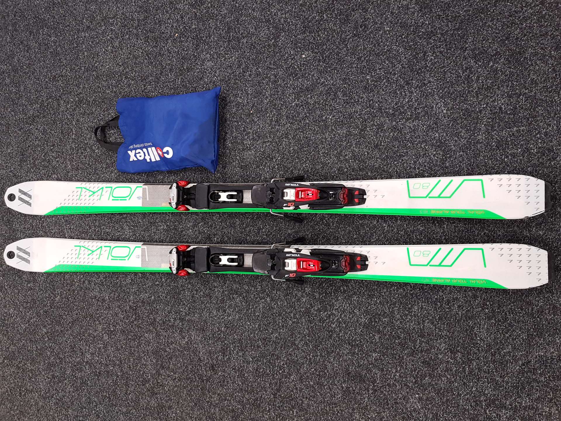 Gebrauchte Alpinski VOLKL VTA 80 + MARKER F10 TOUR + Gebrauchte Riemen