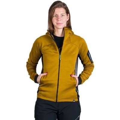 Hanorac outdoor pentru femei NORTHFINDER JONI muștar/negru