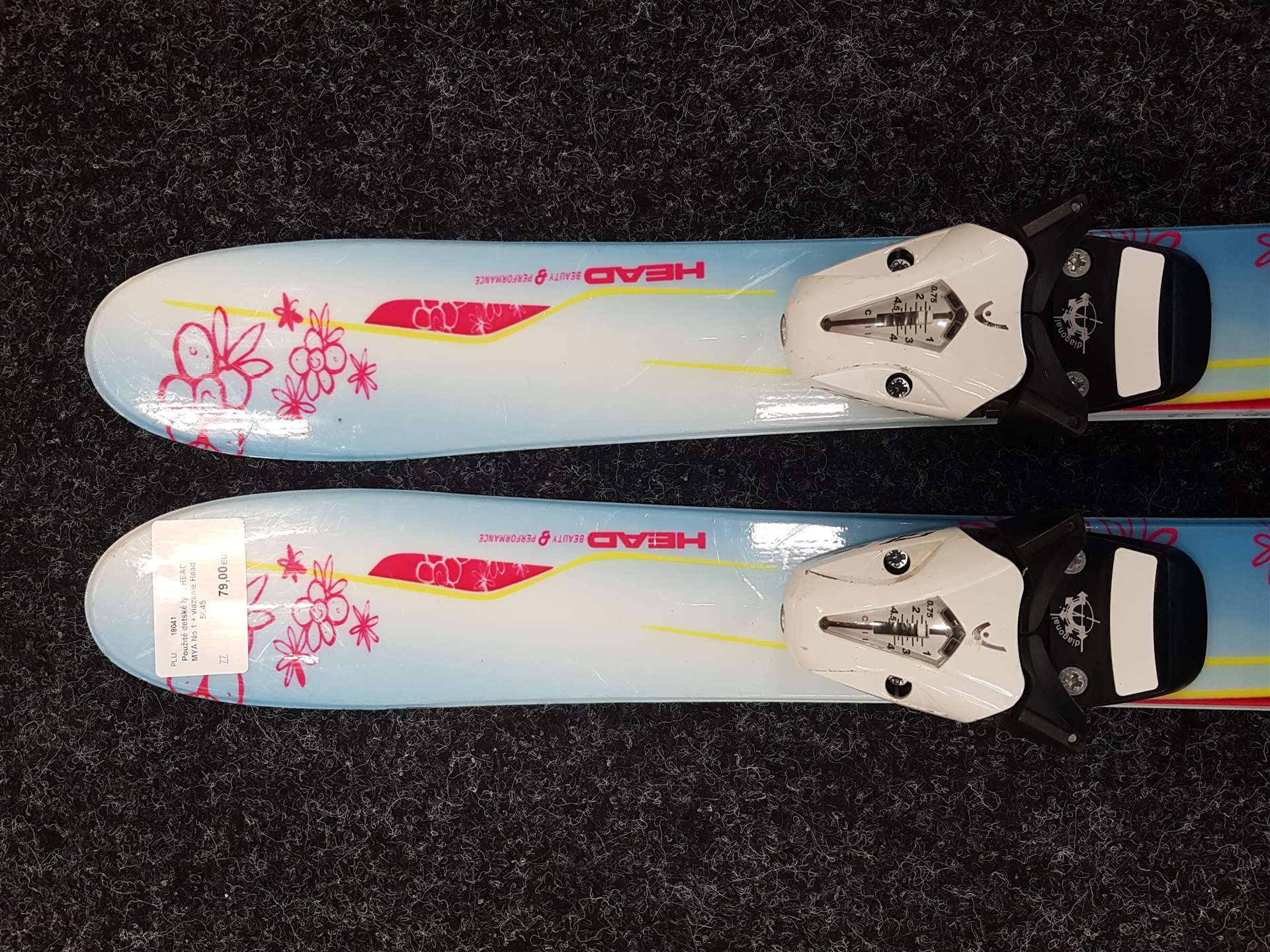 Sci da sci usati per bambini HEAD MYA No.1 + attacchi Head SL45