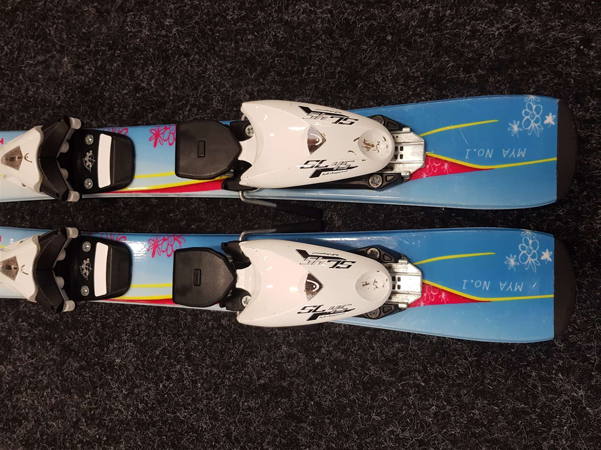 Sci da sci usati per bambini HEAD MYA No.1 + attacchi Head SL45