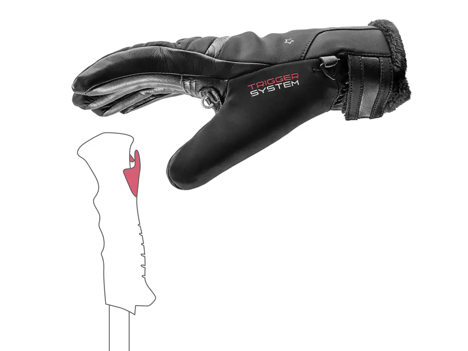 Mănuși de schi LEKI Snowfox 3D pentru femei, negre