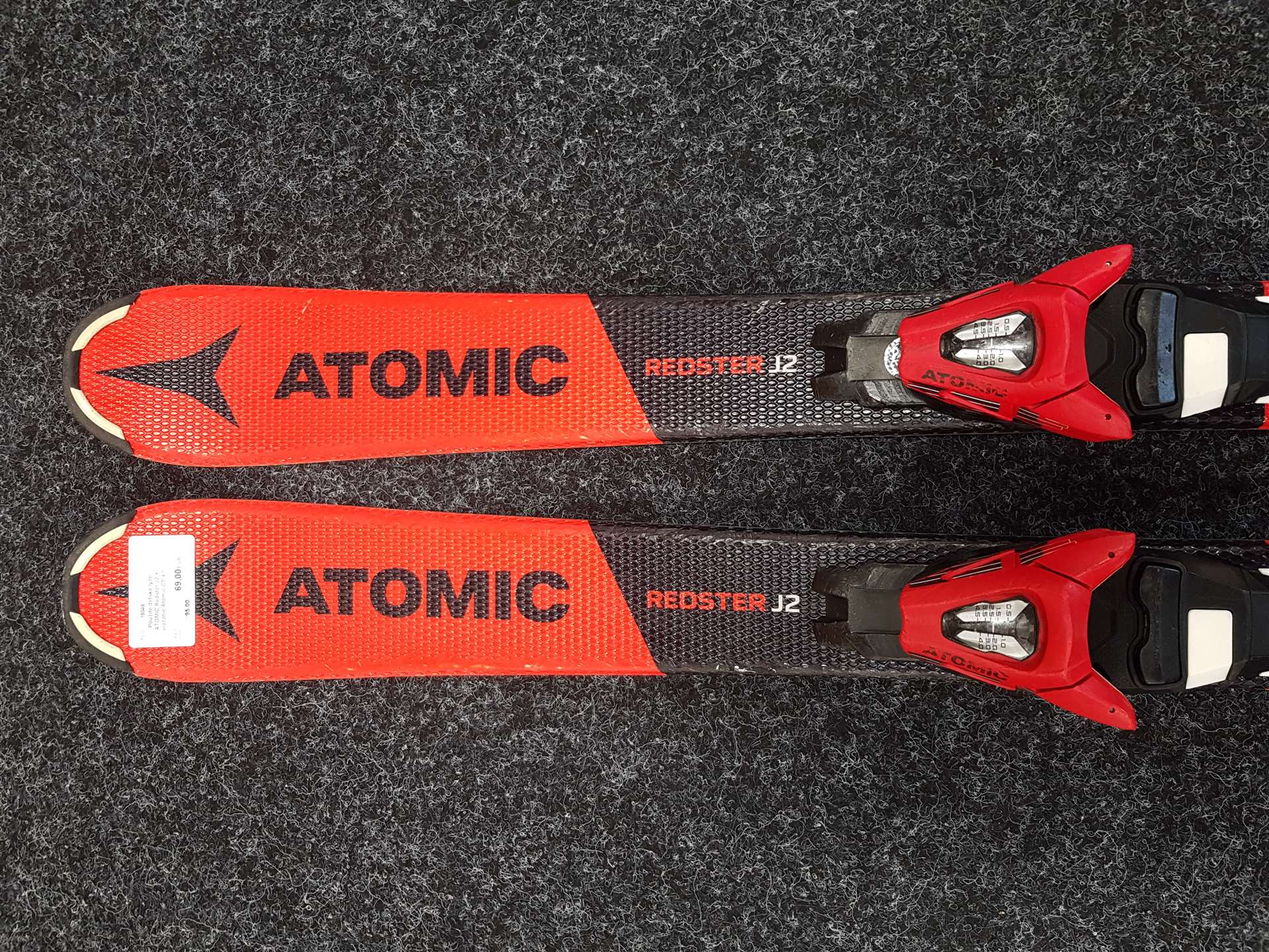 Gebrauchte Kinderski ATOMIC Redster J2 + Atomic C5 4.5 Bindungen