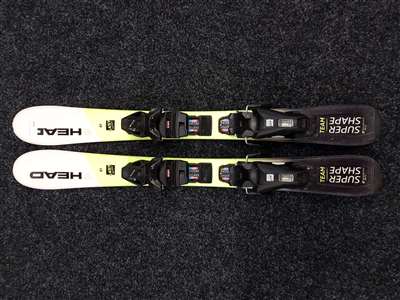 Použité dětské lyže HEAD Supershape Team + vázání Tyrolia JRS 4.5 CA