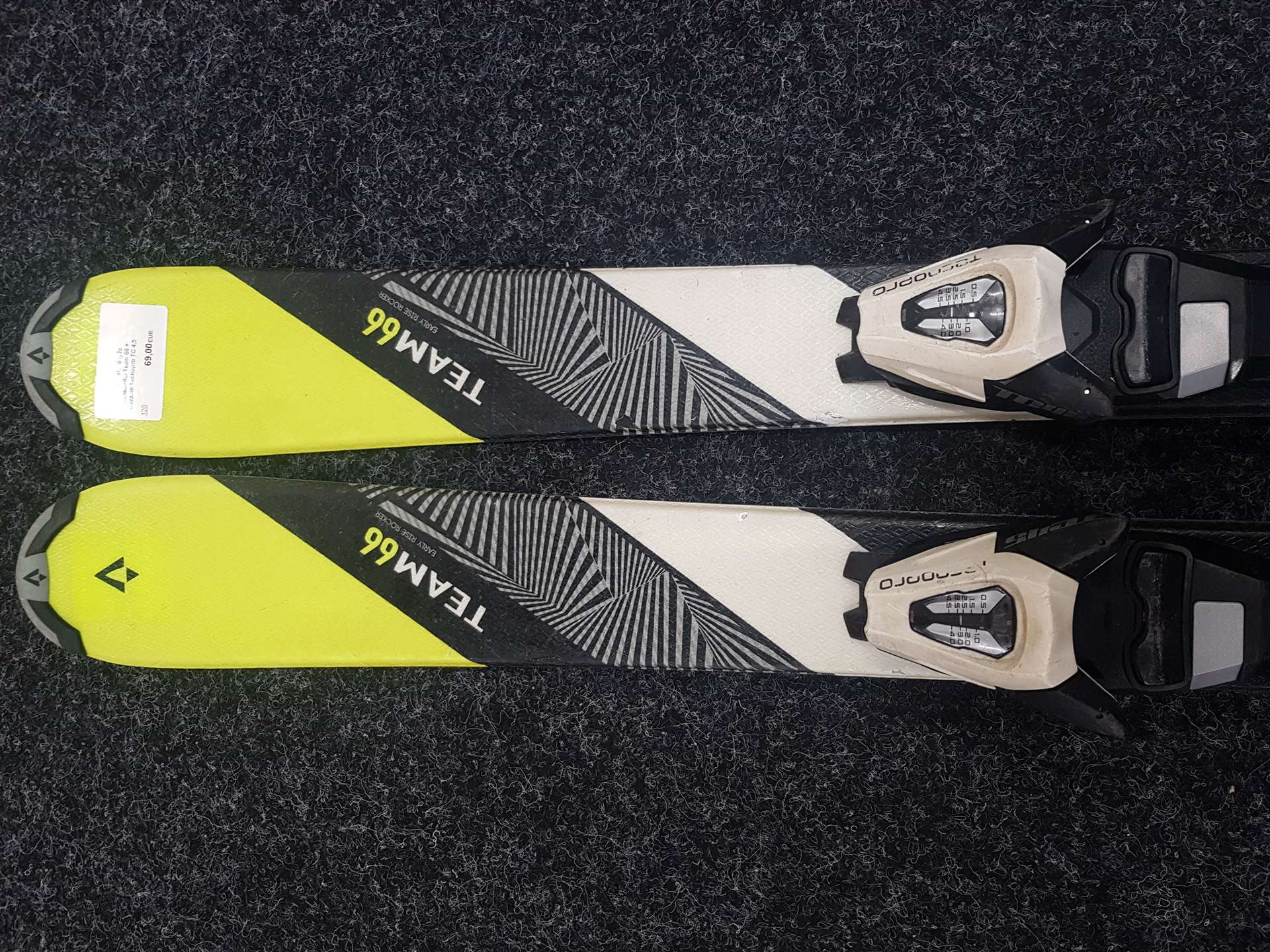 Gebrauchte Kinderski TECNOPRO Team 66 + Bindungen Tecnopro TC 4.5