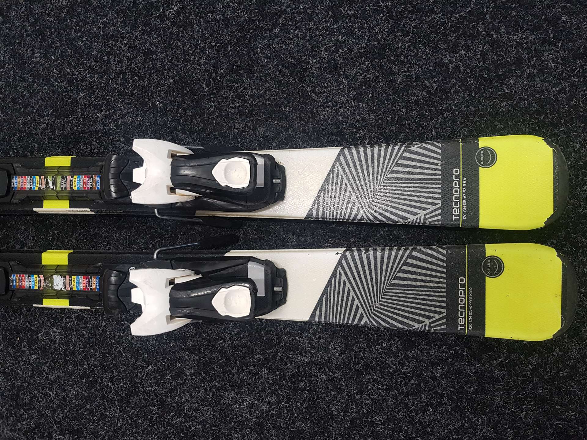 Gebrauchte Kinderski TECNOPRO Team 66 + Bindungen Tecnopro TC 4.5