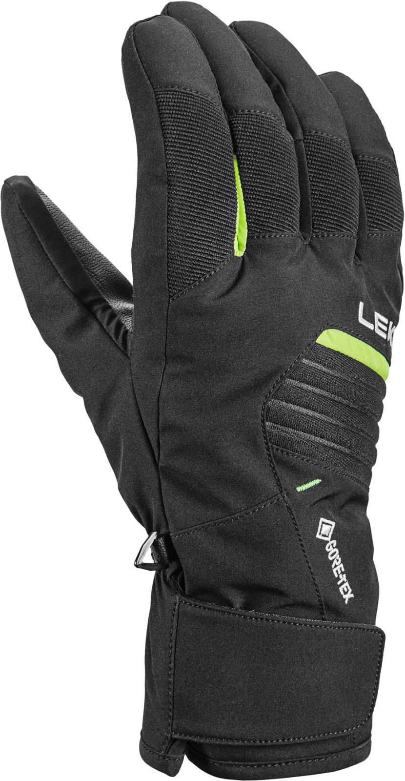Lyžiarske rukavice Leki Vision GTX, black-lime