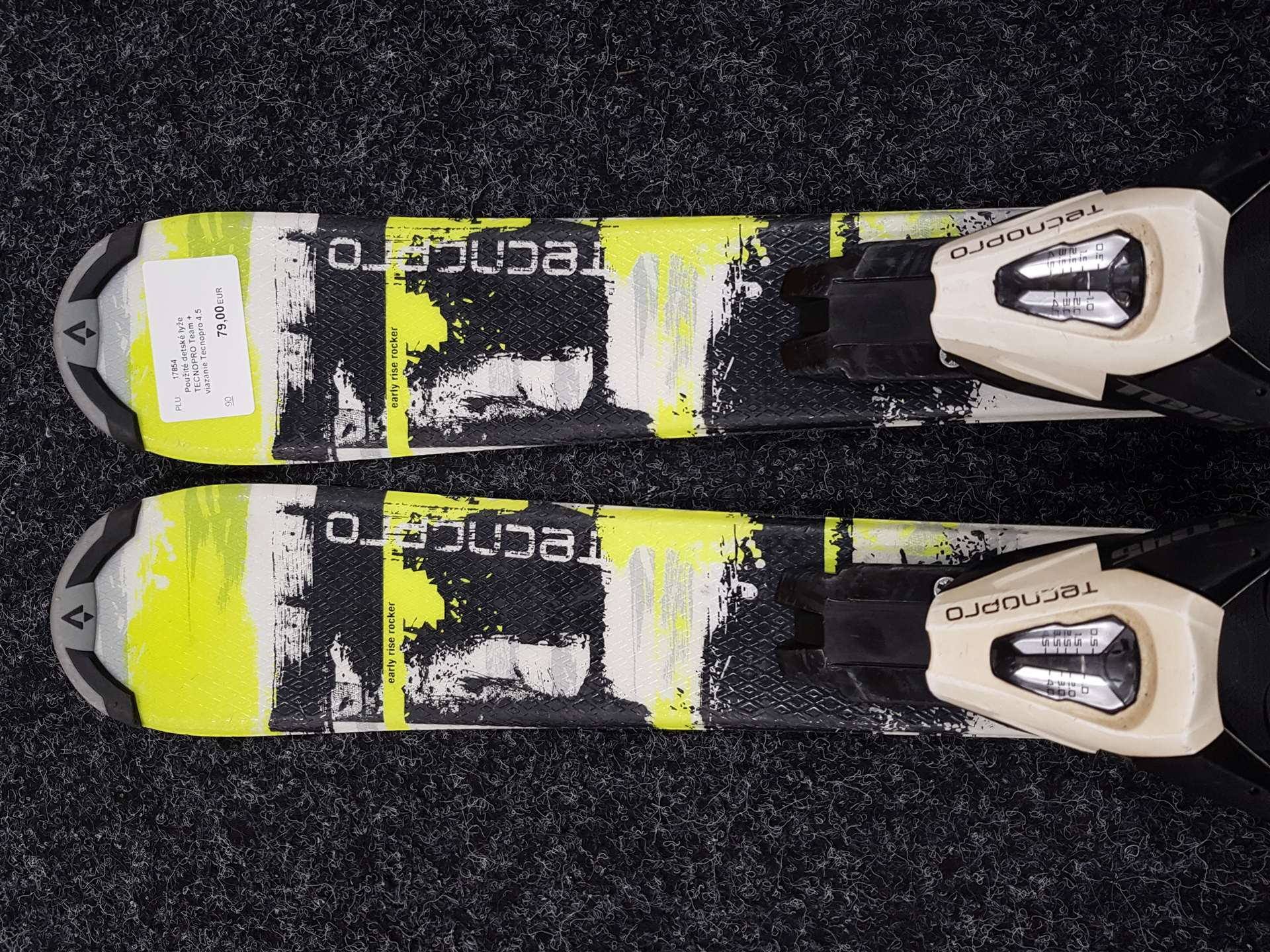 Použité detské lyže TECNOPRO Team + viazanie Tecnopro 4.5