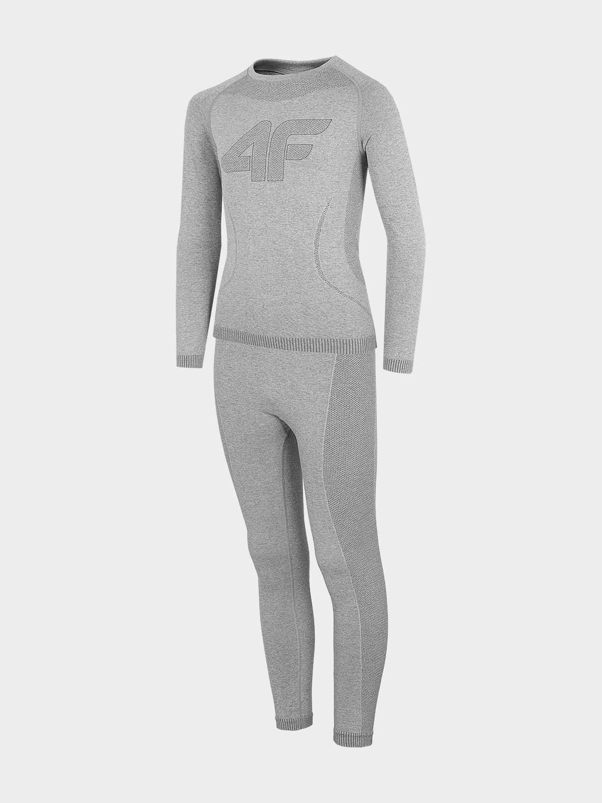 Ensemble de sous-vêtements thermiques pour enfants 4F JBIDB001 gris