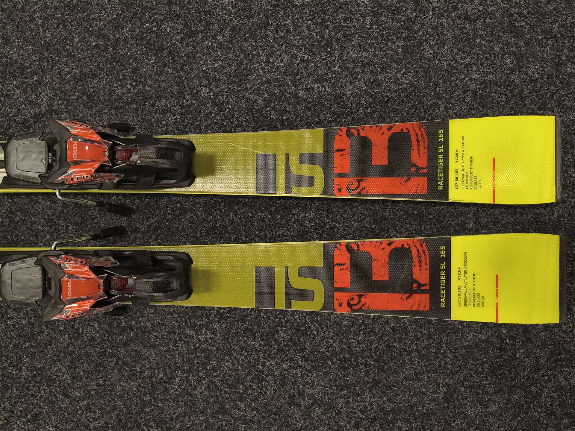 Použité lyže VOLKL Racetiger SL 13 + vázání Marker Motion 12