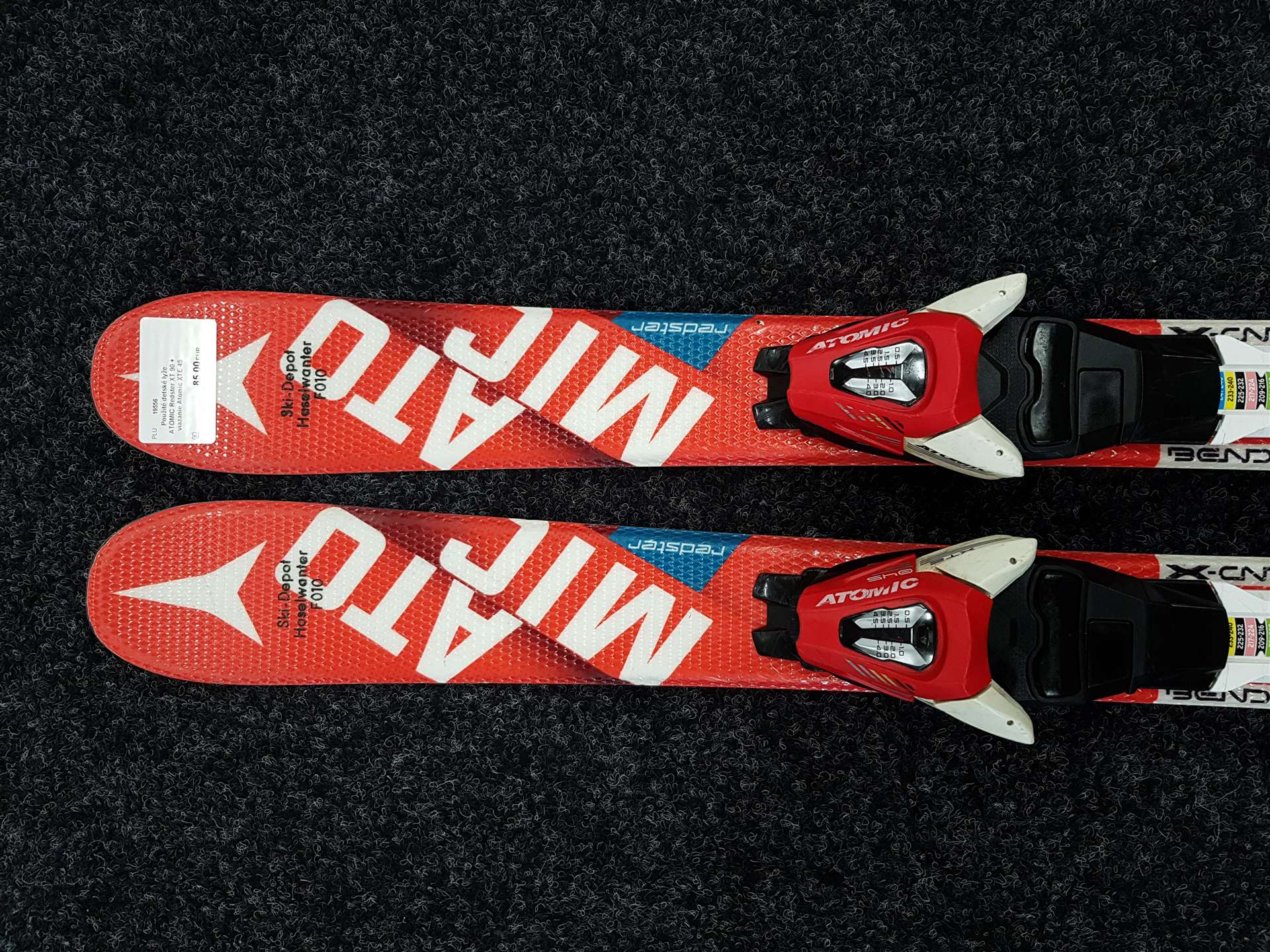 Używane narty dziecięce ATOMIC Redster XT 90 + wiązania Atomic XTE 45