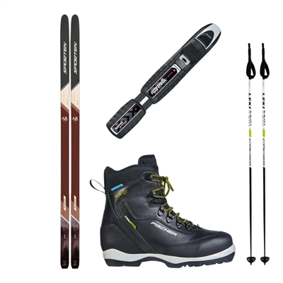 Skis de fond Sporten RANGER SKIN + fixations Rottefella + chaussures Fischer + bâtons 
