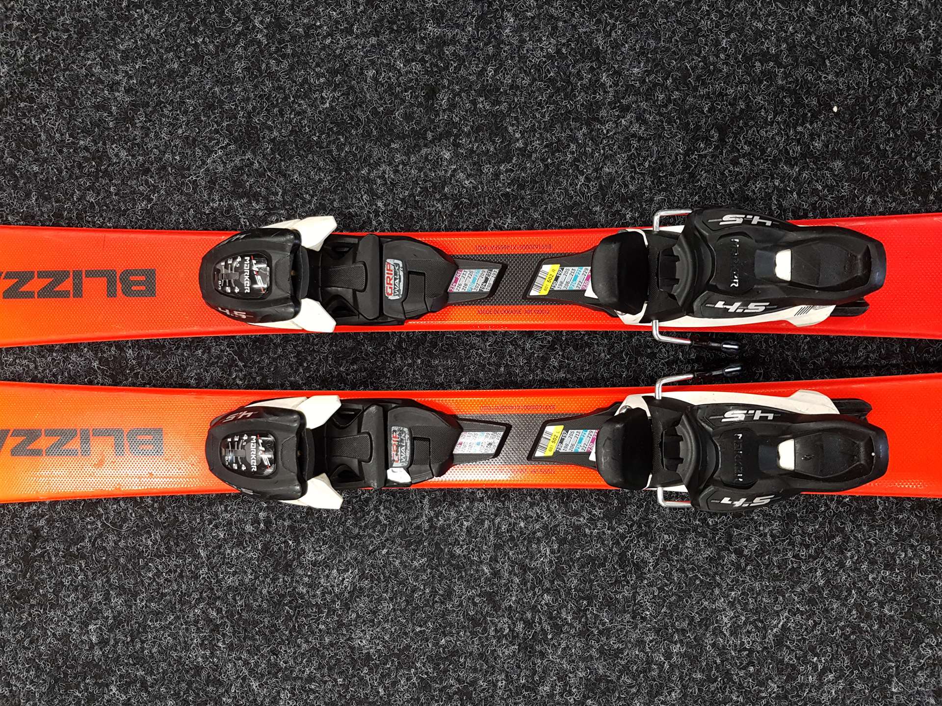 Použité dětské lyže BLIZZARD Firebird + vázání Marker 4.5