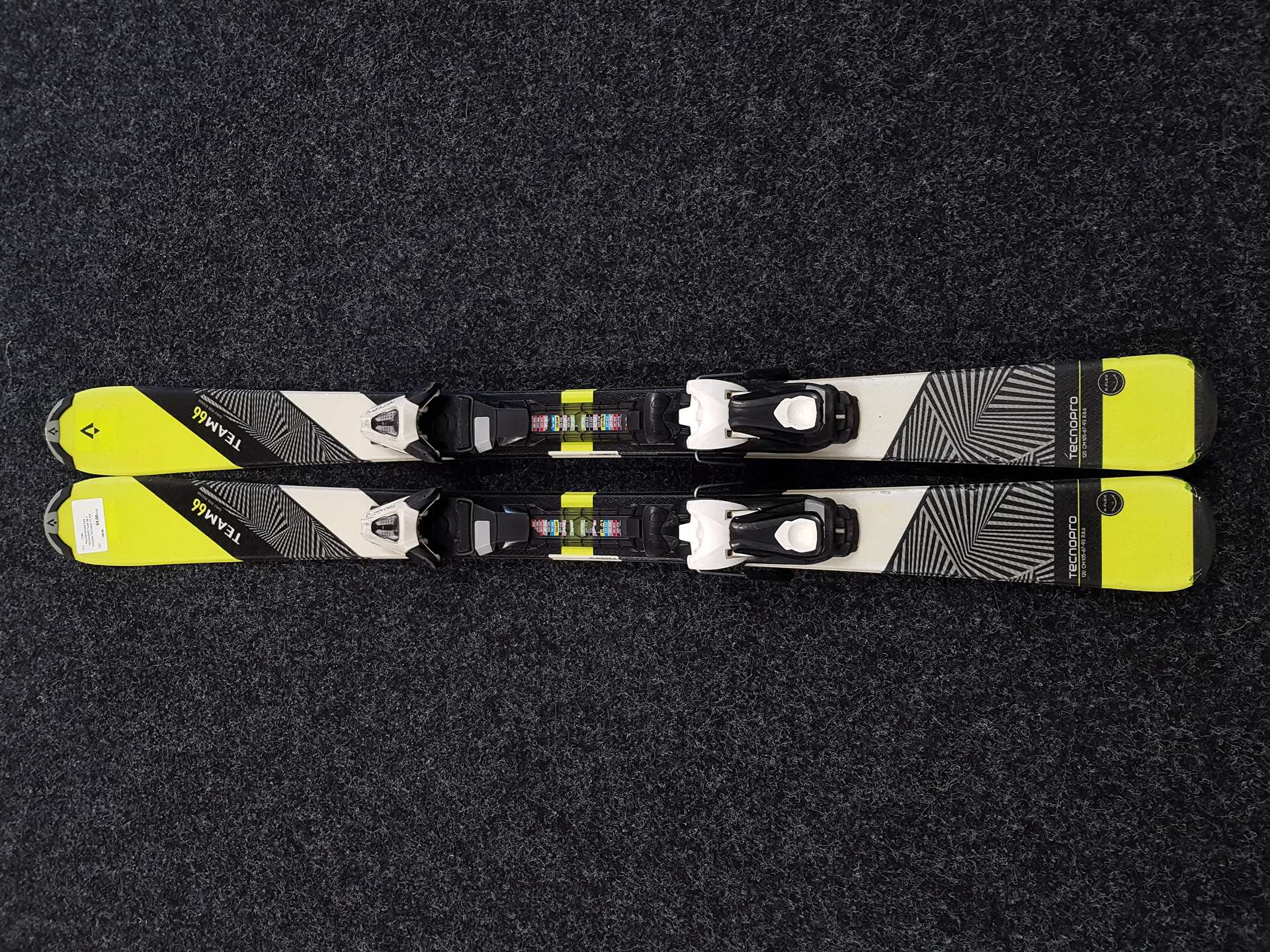 Použité dětské lyže TECNOPRO Team 66 + vázání Tecnopro TC 4.5