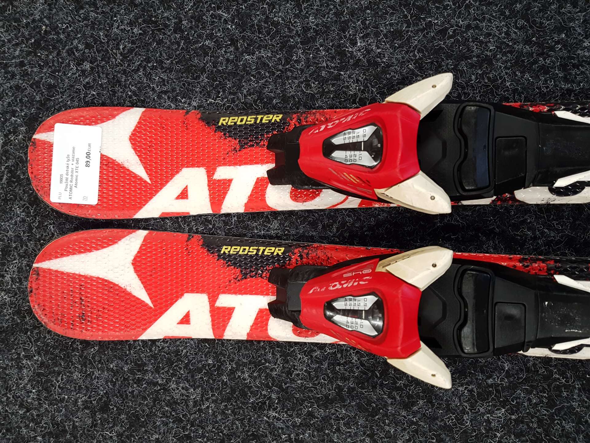 Gebrauchte Kinderski ATOMIC Redster + Atomic XTE 045 Bindungen
