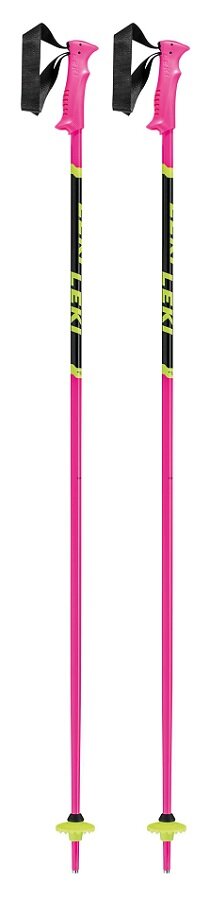 Sjezdové hole Leki Racing Kids, neonpink-black-neonyellow