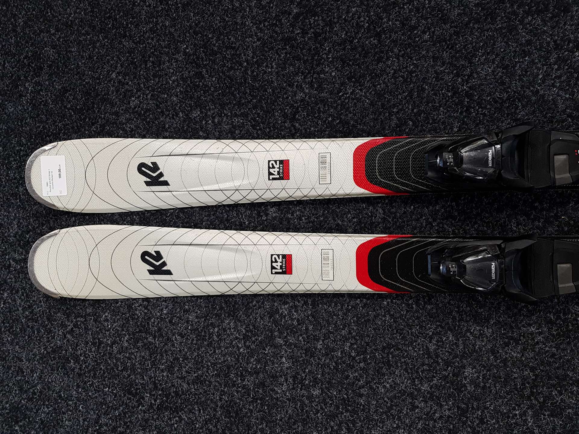 Použité lyže K2 Strike + vázání Marker 10