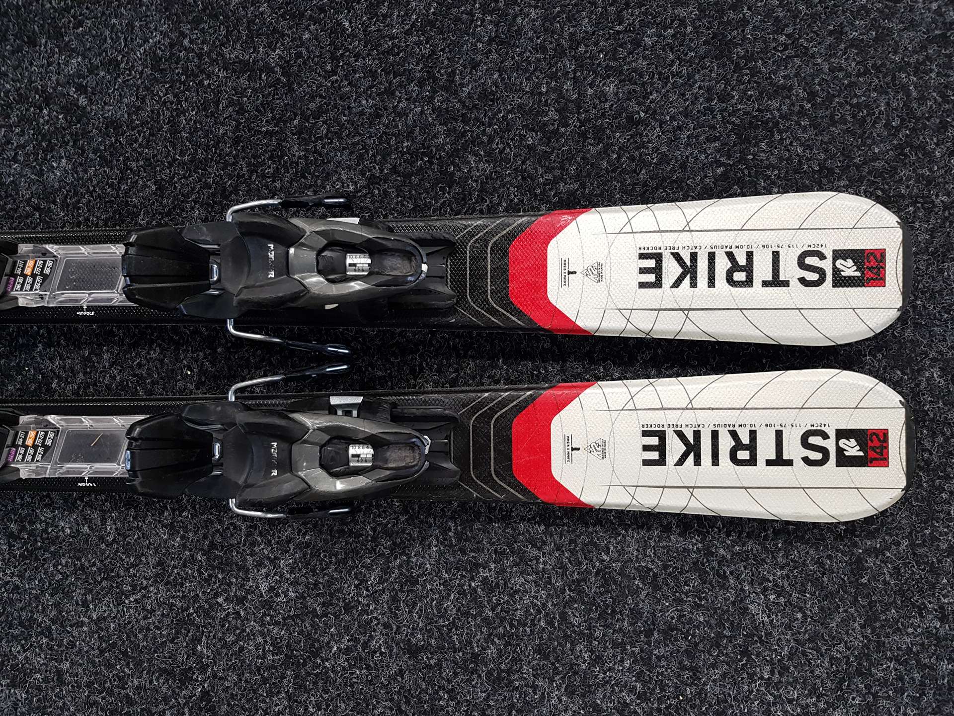Použité lyže K2 Strike + vázání Marker 10