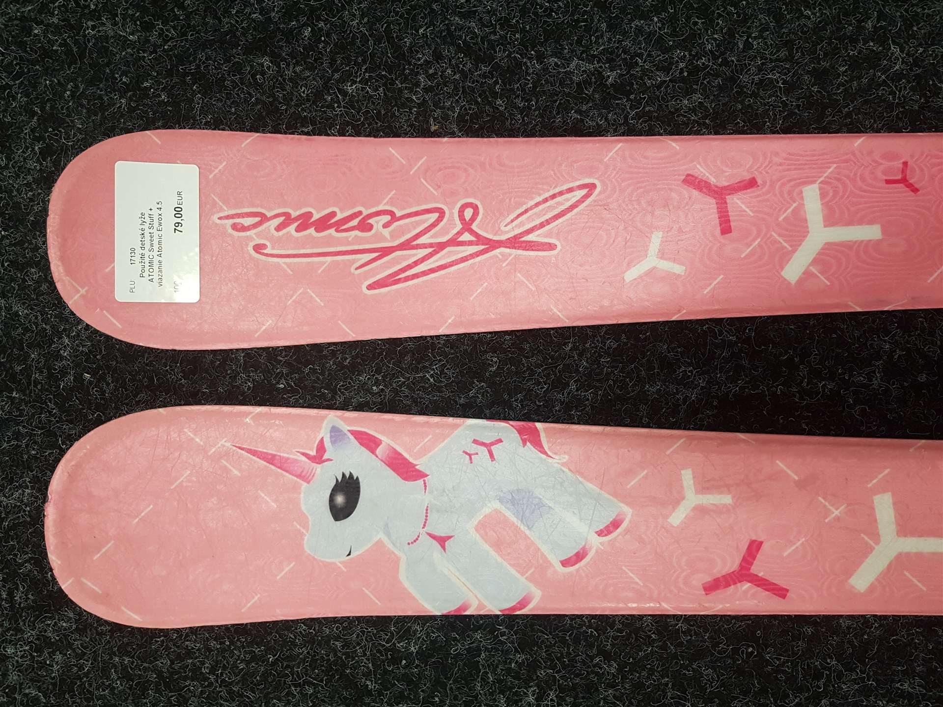 Použité detské lyže ATOMIC Sweet Stuff + viazanie Atomic Ewox 4.5