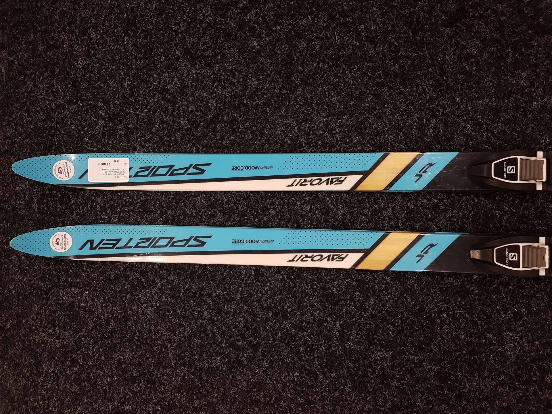 Skis de fond SPORTEN Favorit JR d'occasion + fixations Salomon NNN