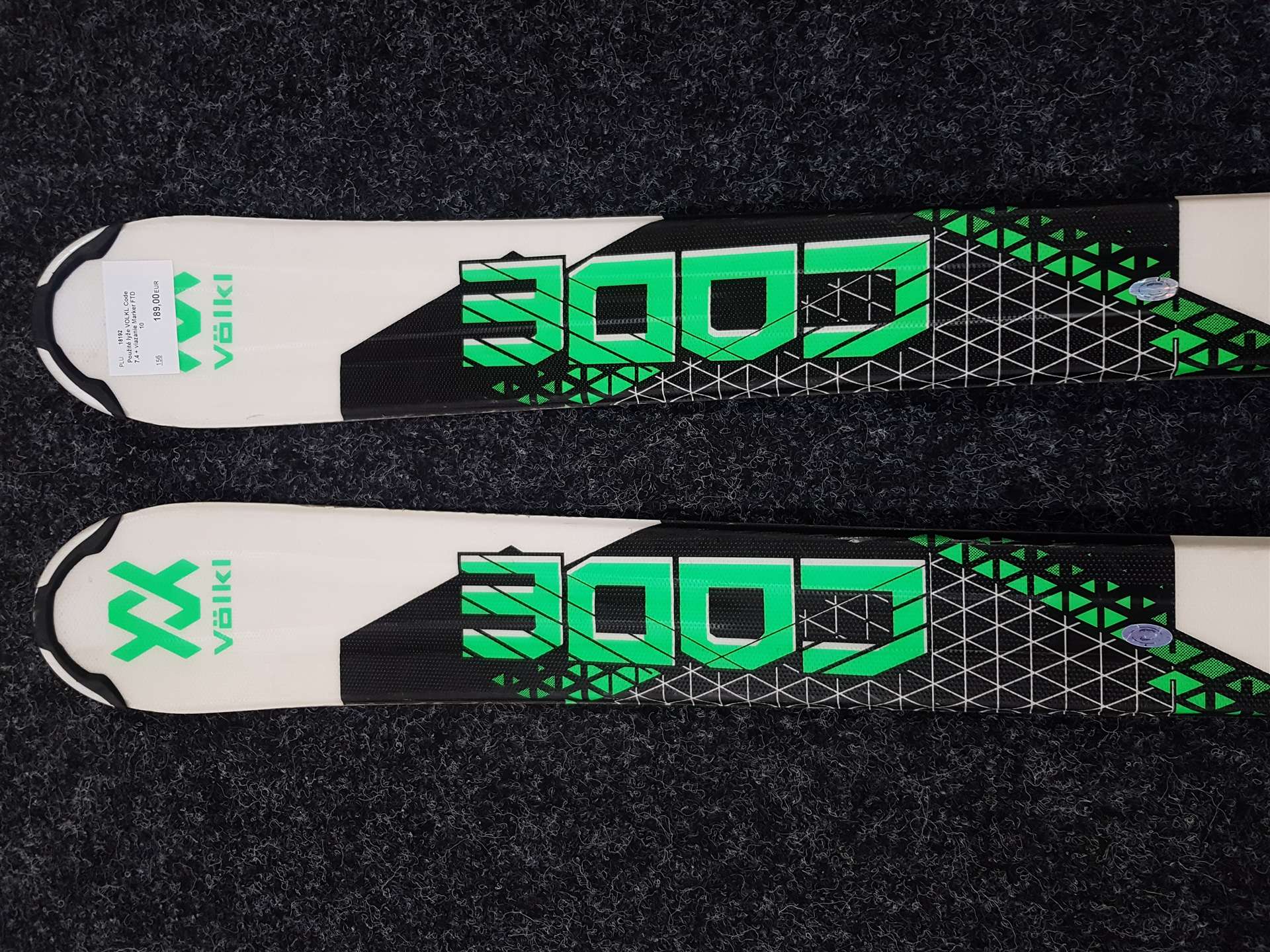 Použité lyže VOLKL Code 7.4 + viazanie Marker FTD 10