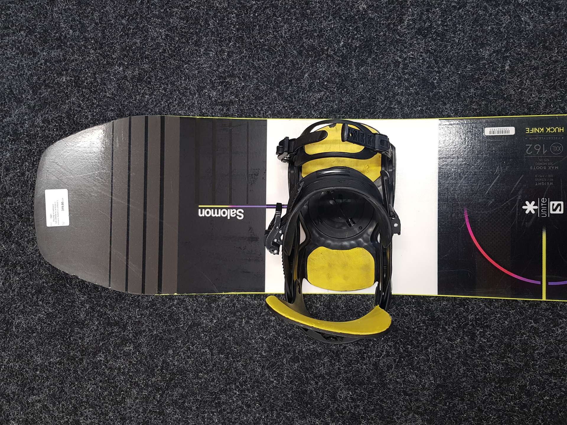 Použitý snowboard SALOMON Huck Knife + vázání Salomon velikost L