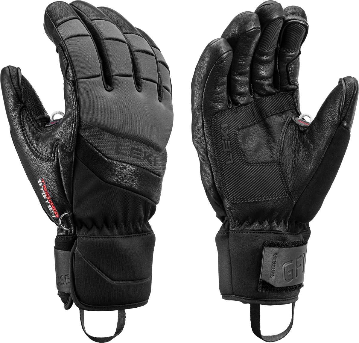 guanti Leki Griffin Base 3D, nero-grafite