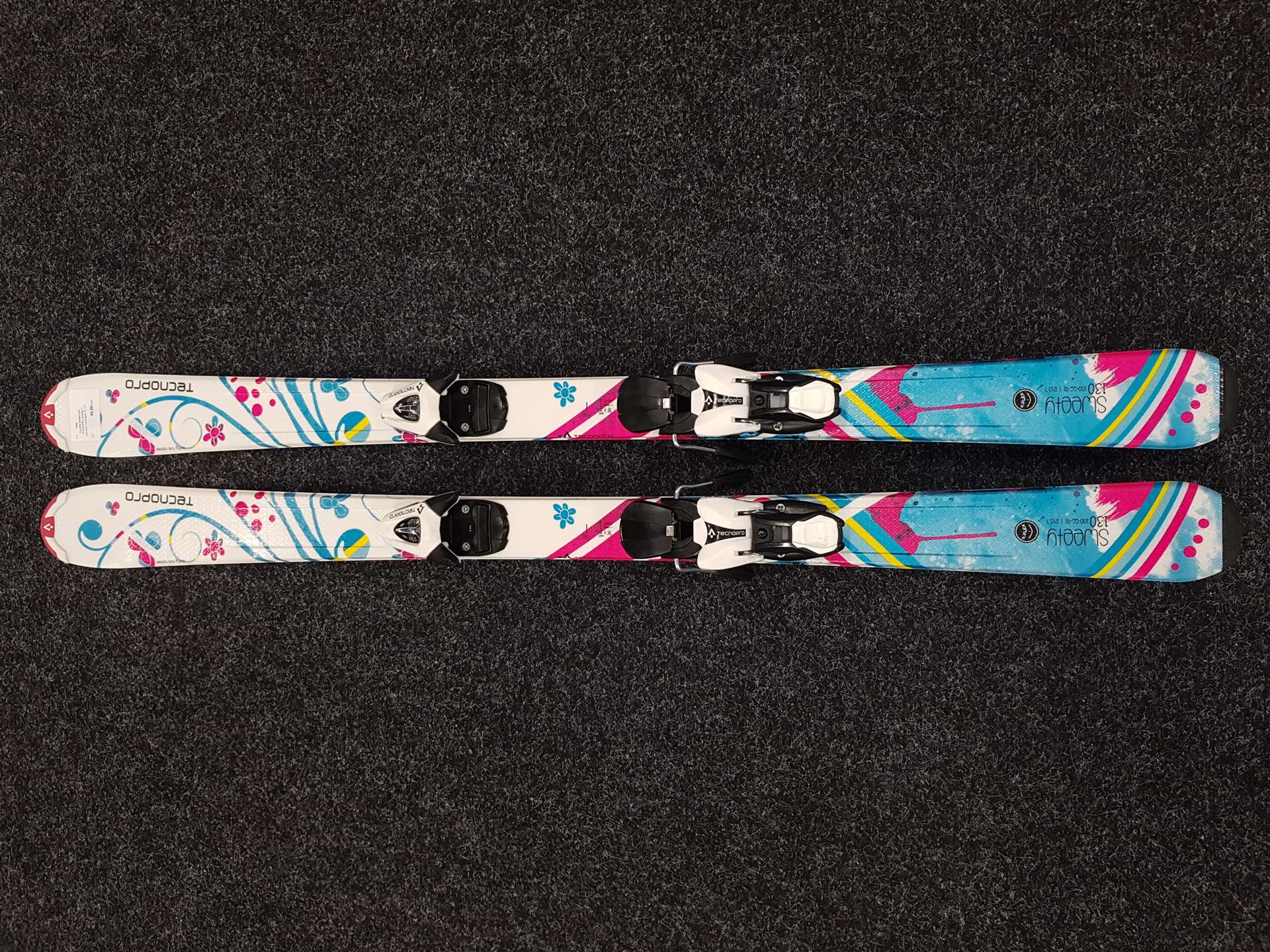 Rabljene dječje skije TECNOPRO Sweety + vezovi Tecnopro TL 7.5